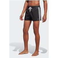 Adidas Plus Size 3Stripe Shorts - Black/White