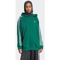 Adidas Originals Women'S 3 Stripe Oversized Hoodie - Green