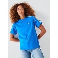 Adidas Originals Womens 3 Stripe Tee - Blue