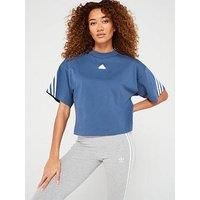 Adidas Sportswear Womens Future Icons 3 Stripe T-Shirt - Navy