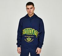 adidas Originals Varsity Overhead Hoodie - Navy - Size S