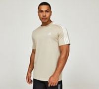 Adidas 3 Stripe T-Shirt - Beige