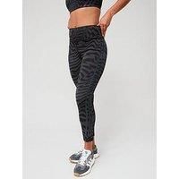 Adidas Women'S Performance Optime Trainicons Jacquard 3-Stripes Leggings - Grey