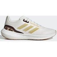 adidas Women/'s Runfalcon 3.0 Shoes Sneaker, core White/Gold met/Magic Beige, 3.5 UK