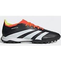 adidas Unisex Predator 24 League Low Turf Boots Sneaker, Core Black/Cloud White/Solar Red, 11 UK