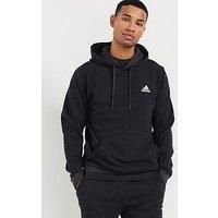 Adidas Sportswear Mens Essentials Melange Hoodie - Black