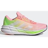 adidas Women/'s Questar 3 Running Shoes Non-Football Low, Pink Spark/Halo Silver/Lucid Lemon, 3.5 UK