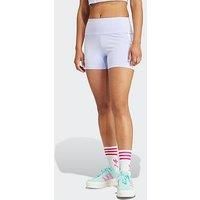 Adidas Originals Womens 3 Stripe Bike Shorts - Purple