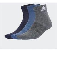 adidas Unisex Cushioned Sportswear Ankle Socks 3 Pair Pack, 2-3.5