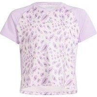 Adidas Junior Girls Training All Over Print Tee - Multi