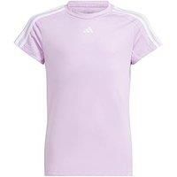 adidas Girls Junior Train Essentials Aeroready 3 Stripes Slim Fit Training T-Shirt, 7-8 Years