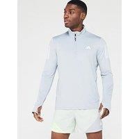 adidas Men/'s Own the Run Half-Zip Jacket, Halo Silver, M