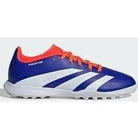 adidas Predator League J Football Boots Turf, Lucid Blue/Cloud White/Solar Red, 5.5 UK