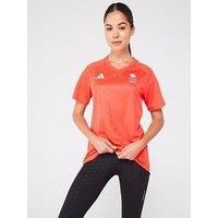 Adidas Womens Team Gb Football Jersey - Red