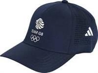 adidas Team GB Trucker Cap Blue Gym Adjustable Hat Mens Womens 3 Stripes