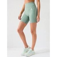 Adidas Womens Training Optime Essentials 7Inch Bike Shorts - Green