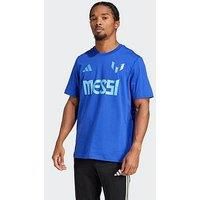 Adidas Mens Messi Name And Number Tee -Blue