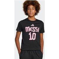 Adidas Junior Messi Name And Number Tee -Black