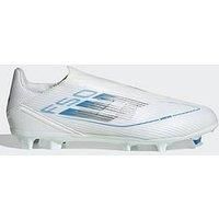 adidas F50 League Laceless Firm/Multi-Ground Boots, Textile Upper, White