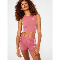 Adidas Womens Running Own The Run 3 Stripe Tank - Pink