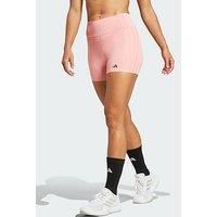 Adidas Optime 4-Inch Raw-Cut-Hem Leggings - Pink