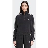 Adidas Originals Womens Polarfleece Half Zip - Black