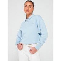 Adidas Sportswear Womens All Season French Terry Polo Sweat - Blue