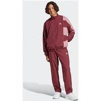 Adidas Sportswear Men'S Sportswear Colorblock Track Suit - Burgundy