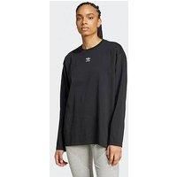 Adidas Originals Womens 3 Stripe Longsleeve Tee - Black