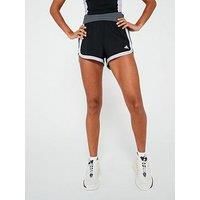 Adidas Womens Training Pacer Colourblock Shorts - Black