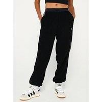 Adidas Originals Womens Teddy Fleece Track Pants - Black