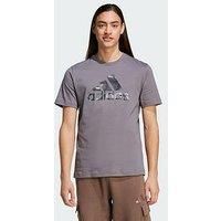 adidas Men/'s CAMO BOS Graphic TEE, Grey Four, XS