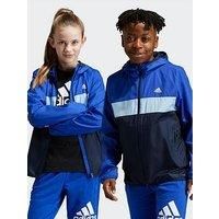 Adidas Sportswear Junior Boys Tiberio Full Zip Hoodie - Blue