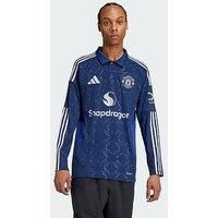 adidas Mens Manchester United Away Long Sleeve Shirt Adults Domestic Collared