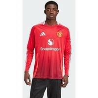 Adidas Manchester United 24/25 Long Sleeve Home Jersey - Red