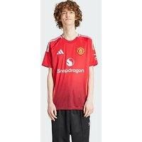 Adidas Manchester United Mens 24/25 Home Stadium Replica Shirt -Red