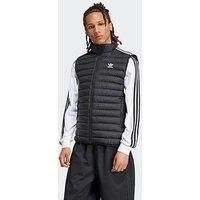 Adidas Originals Mens Padded Vest - Black/Whtie