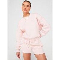 Adidas Sportswear Womens Small Logo Feel Cosy Crew Sweat - Pink/White