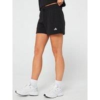 adidas Women/'s Essentials Small Logo Fleece Shorts, XXL Black