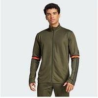 adidas Men/'s SQUADRA25 TRAINING JACKET, Night Cargo/Black/Semi Impact Orange, XS