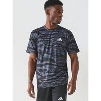 Adidas Mens Training Camo Printed T-Shirt - Black