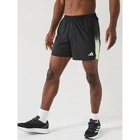 Adidas Mens Running Own The Run Colour Block 5 Inch Shorts - Black