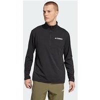 adidas Men/'s Terrex Multi Climacool Half Zip Long Sleeve, Black, XXL