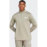 Adidas Mens Training Camo 1/4 Zip Top - Grey