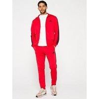 adidas Men/'s SPORTSWEAR BASIC 3 STRIPES TRICOT TRACKSUIT, pure ruby, S