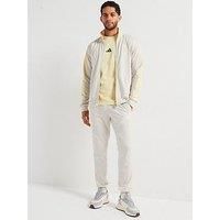 Adidas Sportswear Mens Sportswear Basic Tricot Colorblock Tracksuit - Beige