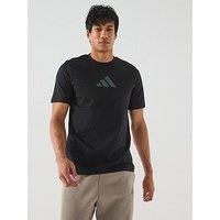 adidas Men/'s AEROREADY All-Gym Category Graphic Tee, Black/Grey six, L