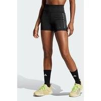 adidas Optime 3-Stripes 1/4 Short Leggings, Recycled Polyester, Black