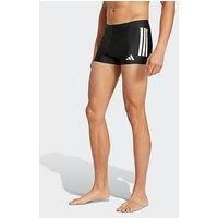 adidas Men/'s 3 Stripes Swim Boxers, Black/White, M