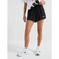 adidas Women/'s Essentials Small Logo French Terry Cargo Shorts, Black/White, S